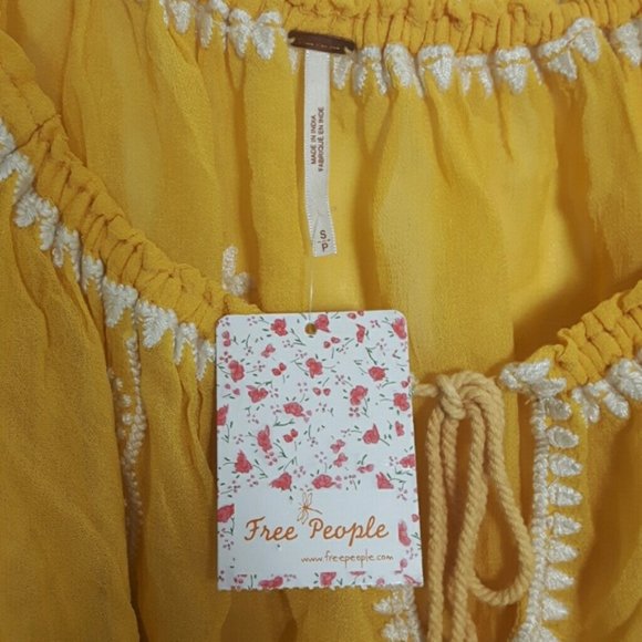 Free People Sunshine Paisley Park Peasant top - Picture 8 of 10